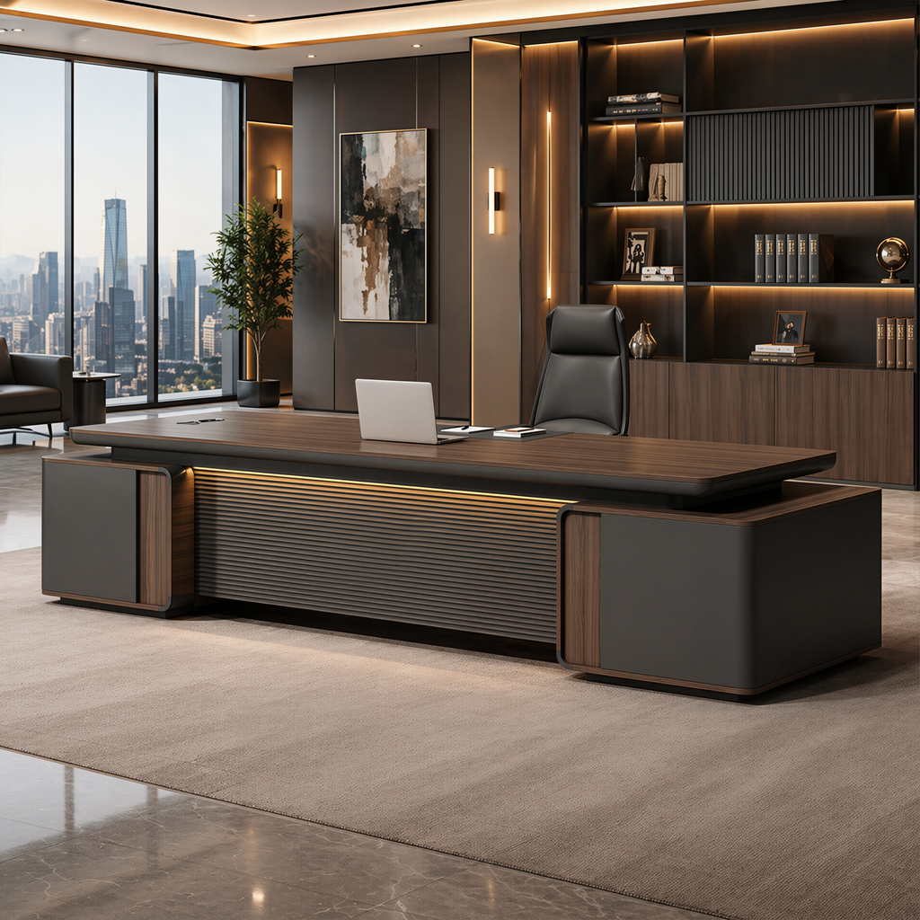 Urban Executive Desk with Statement Panel Front