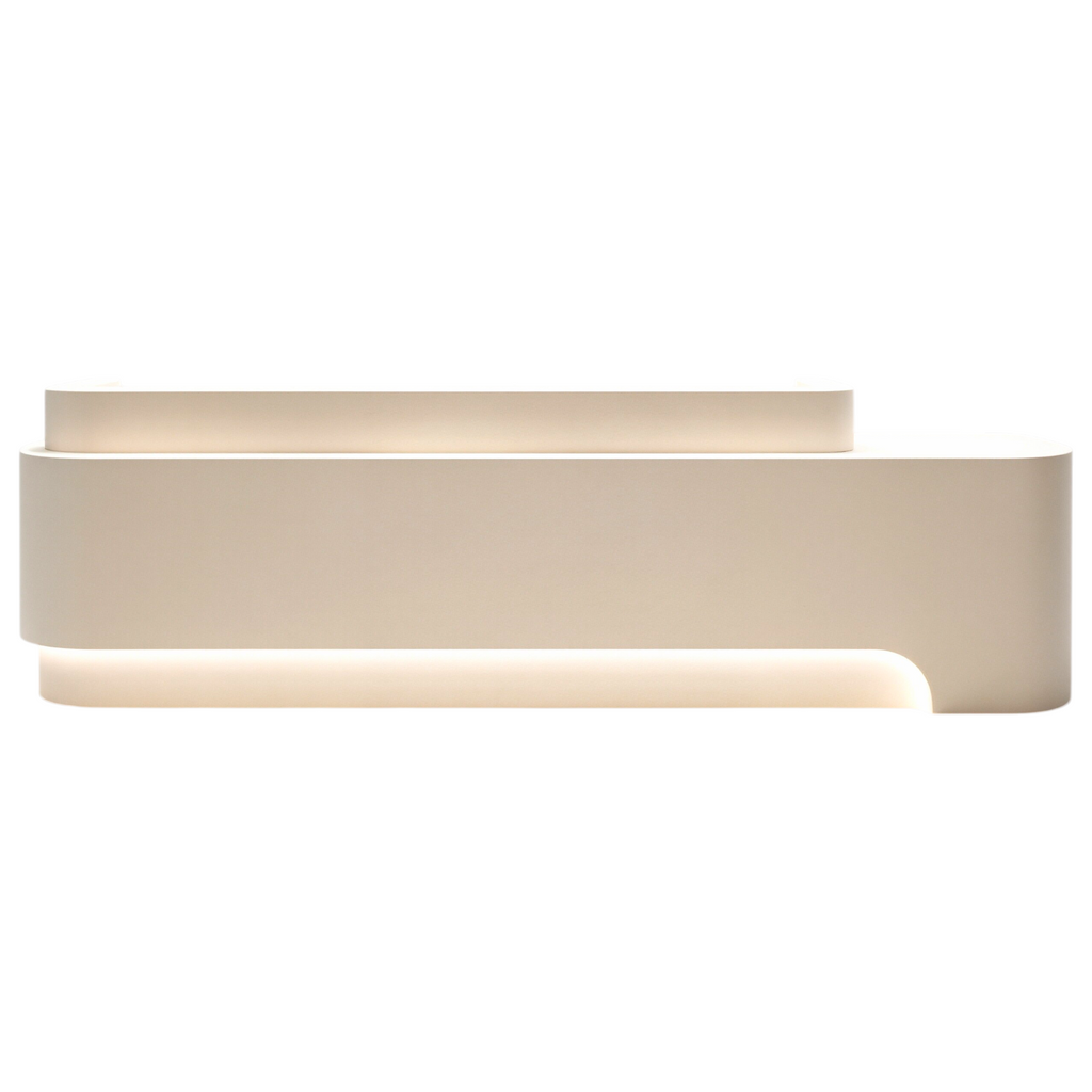 Curved Commercial Reception Desk with LED Detail