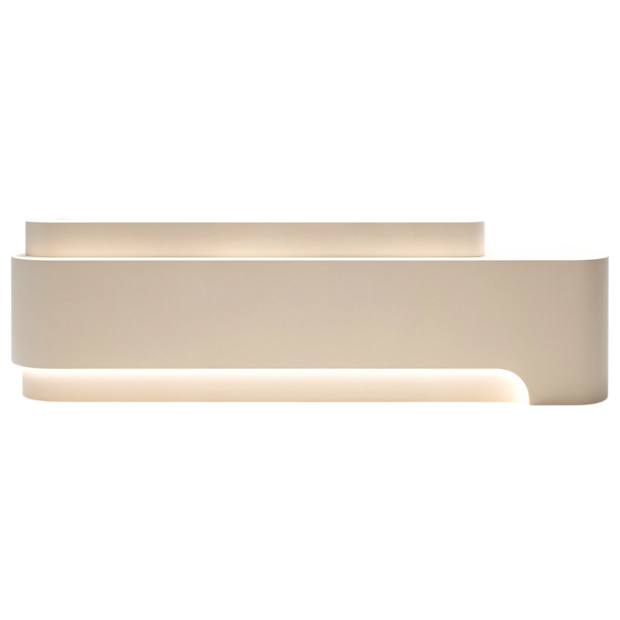 Curved Commercial Reception Desk with LED Detail