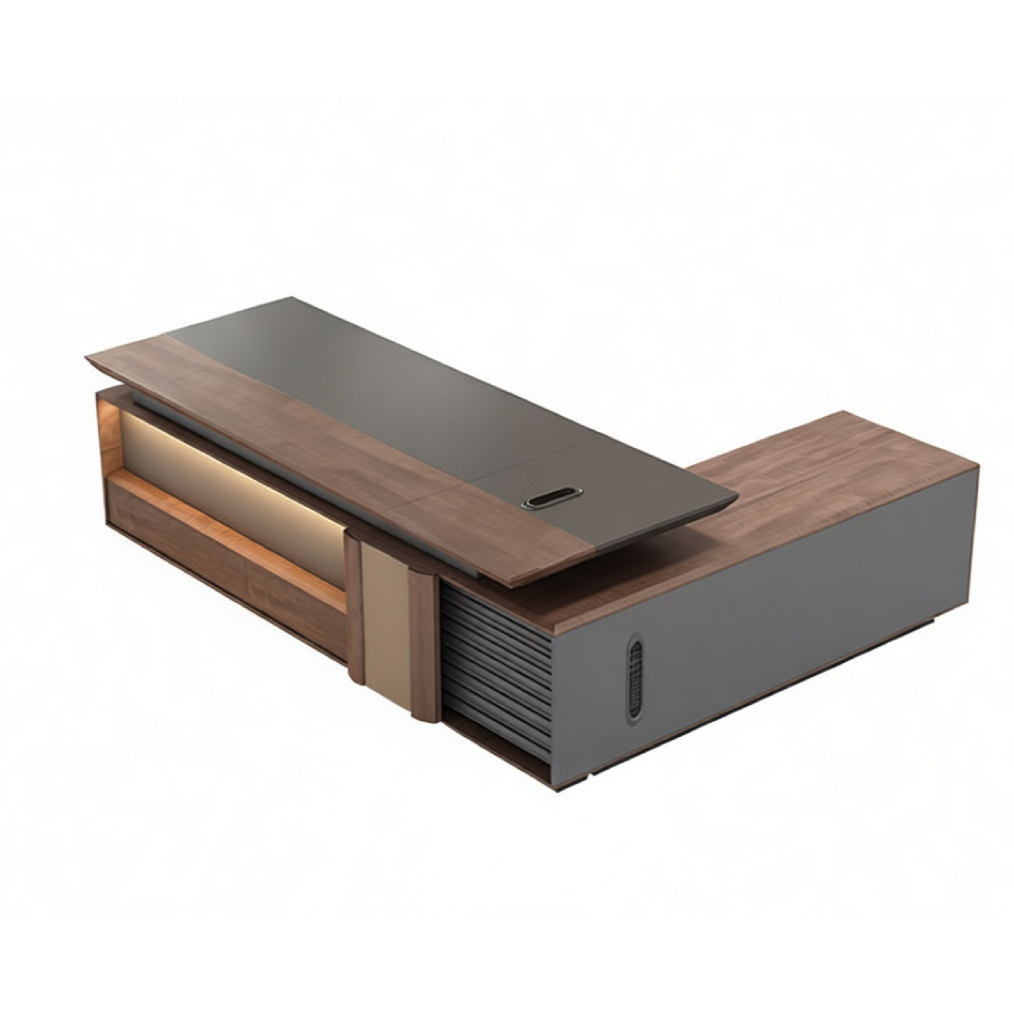 Modern Executive Desk with Return Cabinet and Premium Storage for Manager Offices