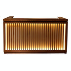 Linear Executive Reception Counter with Ambient Backlit Detailing