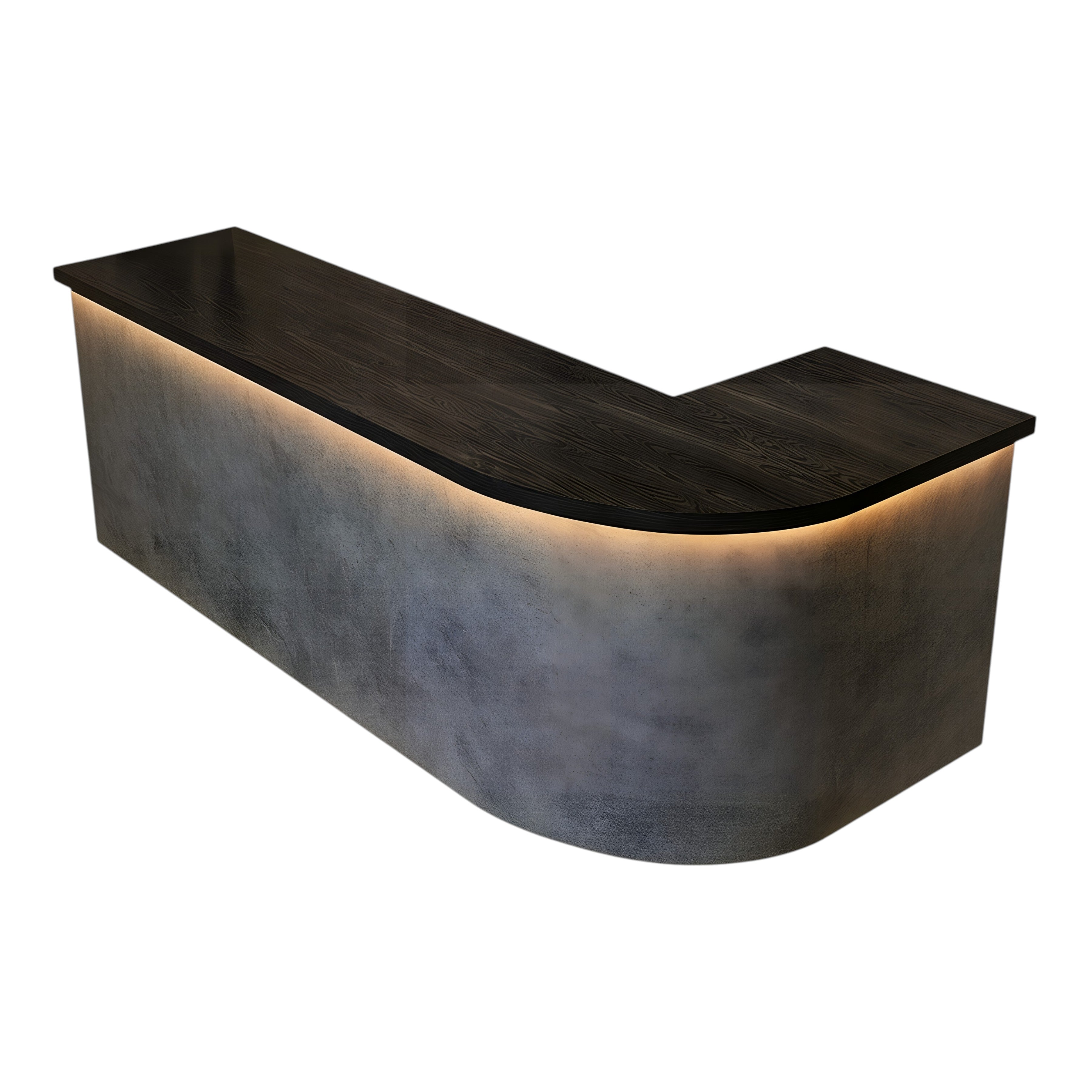 Sleek Reception Counter with Radius Profile