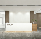 Straight Reception Counter with Storage Return and Worktop
