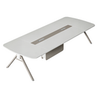 Modern Boardroom Table with Angled Steel Legs