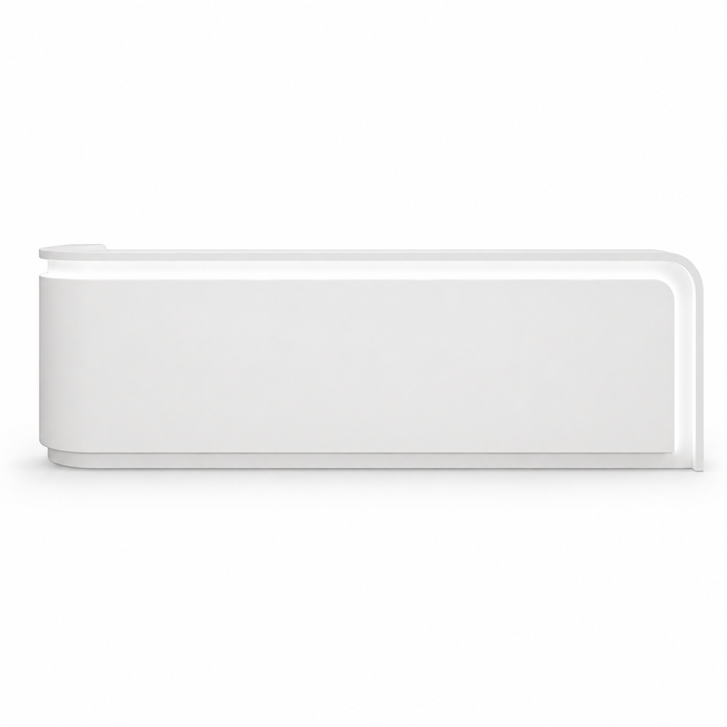 Aura Modern Curved Reception Counter with LED Ambient Lighting