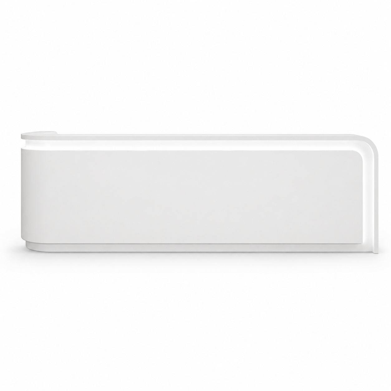 Aura Modern Curved Reception Counter with LED Ambient Lighting
