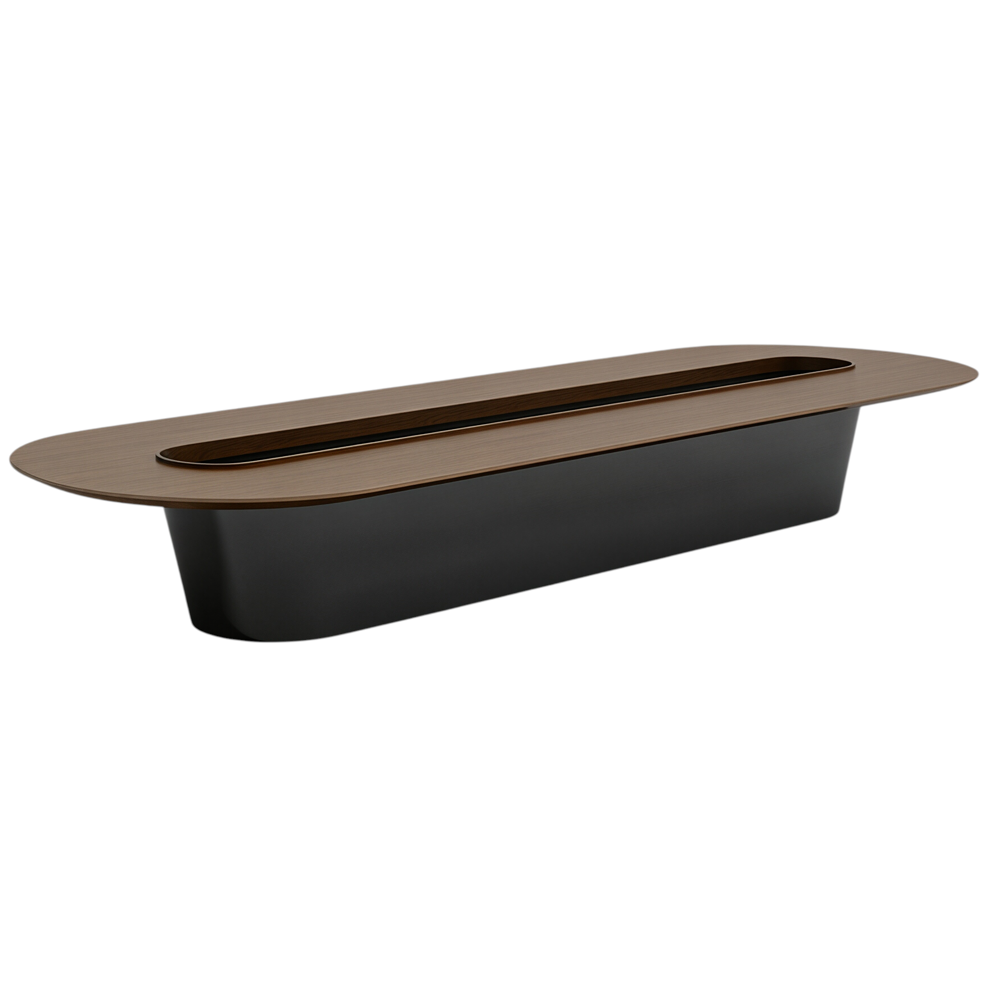 Executive Boardroom Table with Integrated Utility Channel