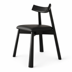 Modern Solid Wood Dining Chair with Ergonomic Backrest