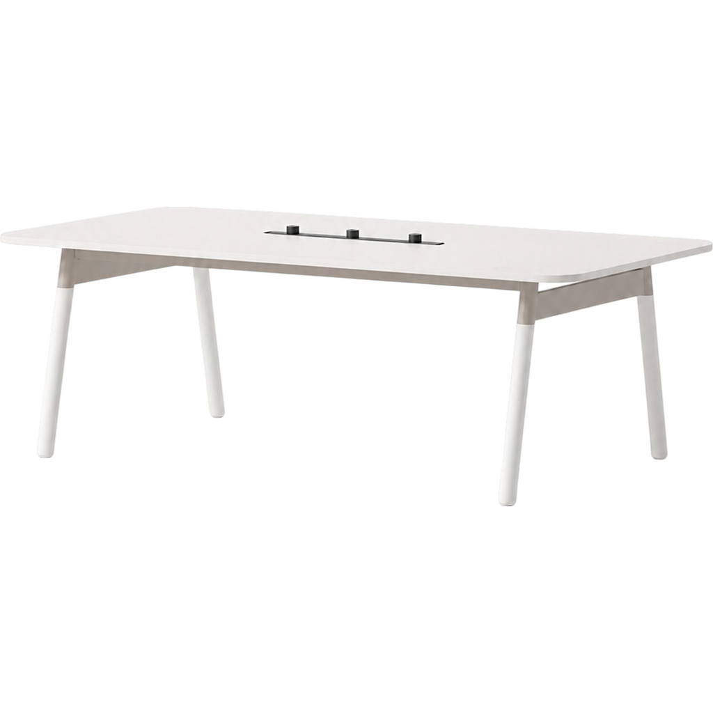 Minimalist Executive Conference Table with Cable Management