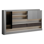 Executive Wall Cabinet with Display Shelves
