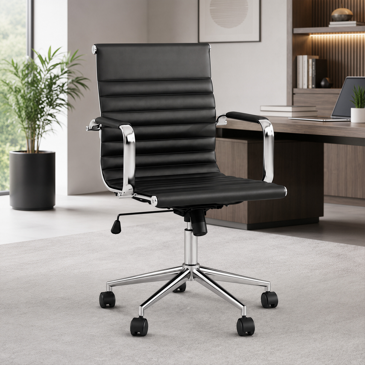 Ergonomic Leather Executive Chair with Tilt Function