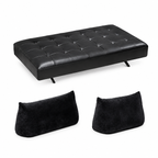 Modern Leather Lounge Sofa with Movable Cushions
