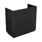 Minimalist Compact Reception Desk with Curved Corners and High-Gloss Finish for Boutique Offices