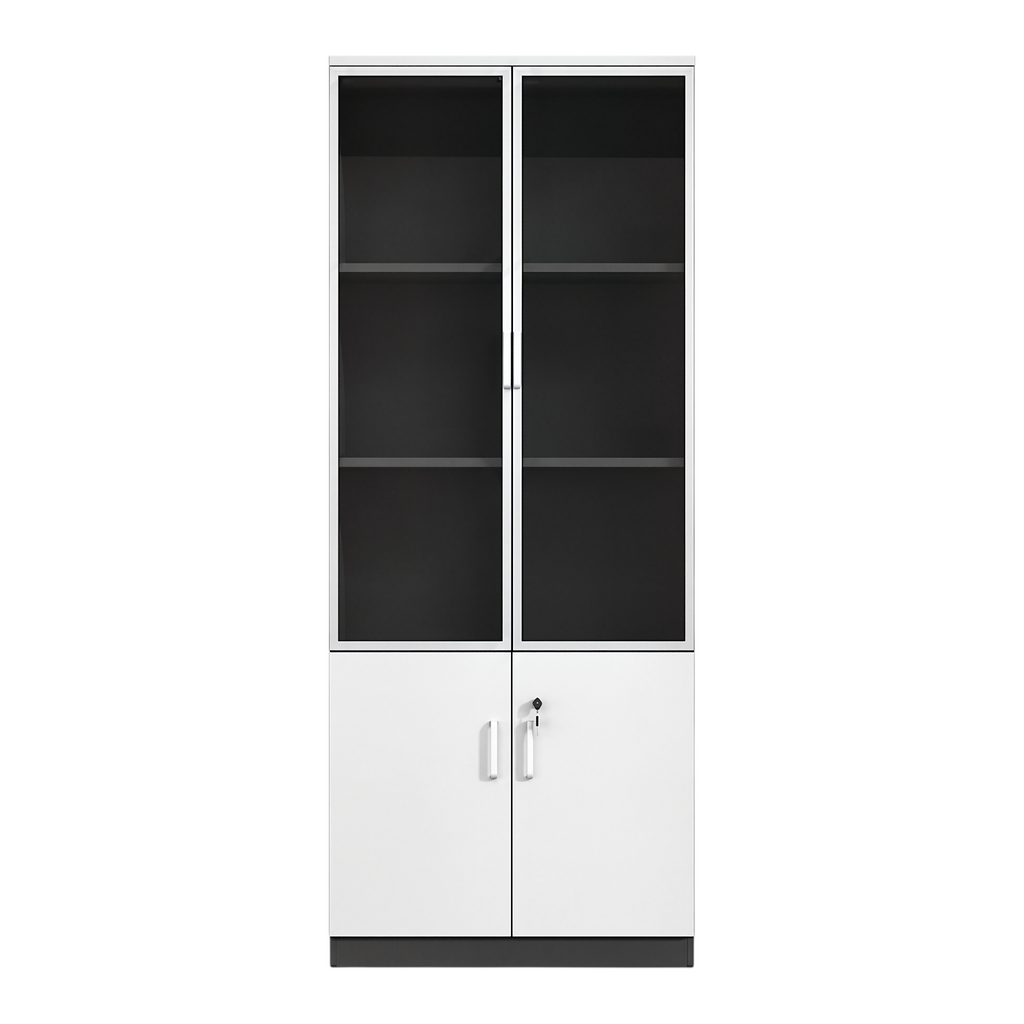Multi-Section Office Storage and Display Cabinet