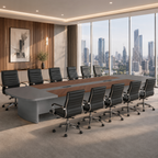 Premium Dual-Finish Meeting Table