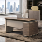 Professional Manager Desk with Curved Edges