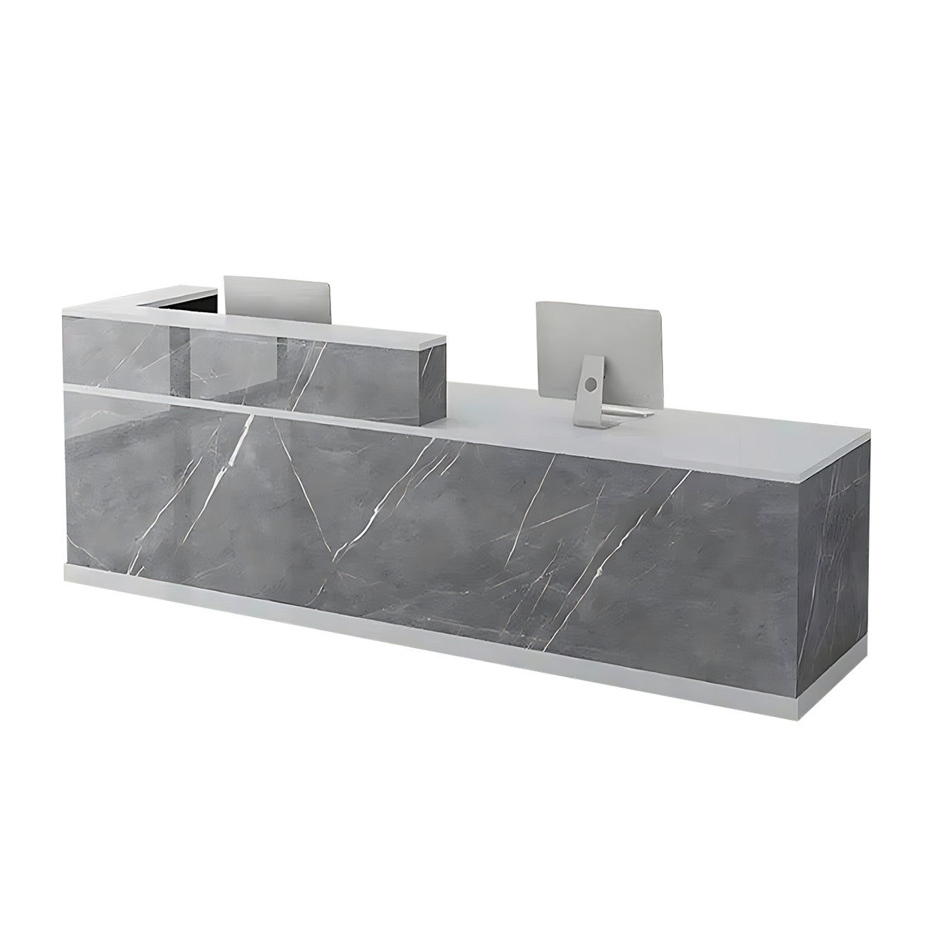 Commercial Reception Counter with Contemporary Design and Generous Workspace