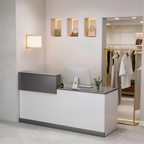 Contemporary Welcome Desk with Elevated Counter Front