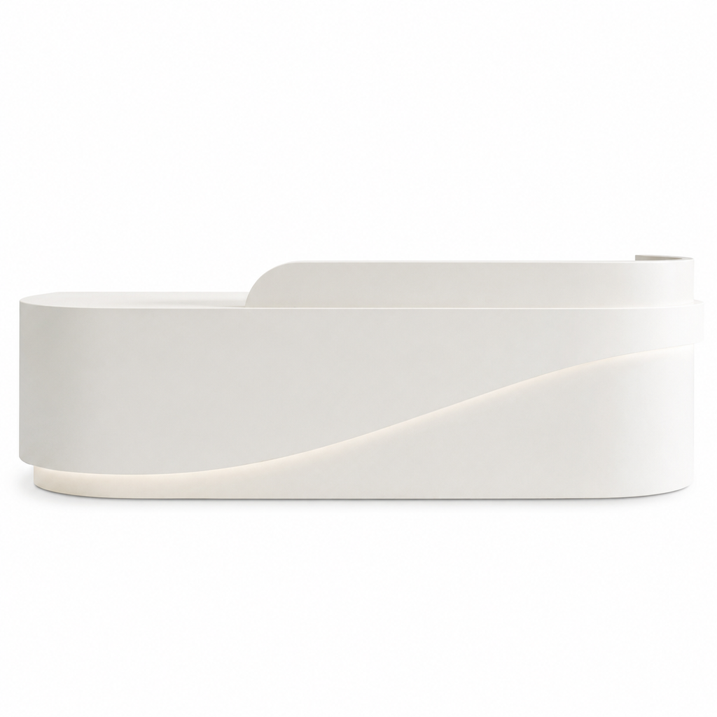Modern Reception Desk with Ambient LED Lighting