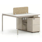 Shared Office Workstation with Storage Units