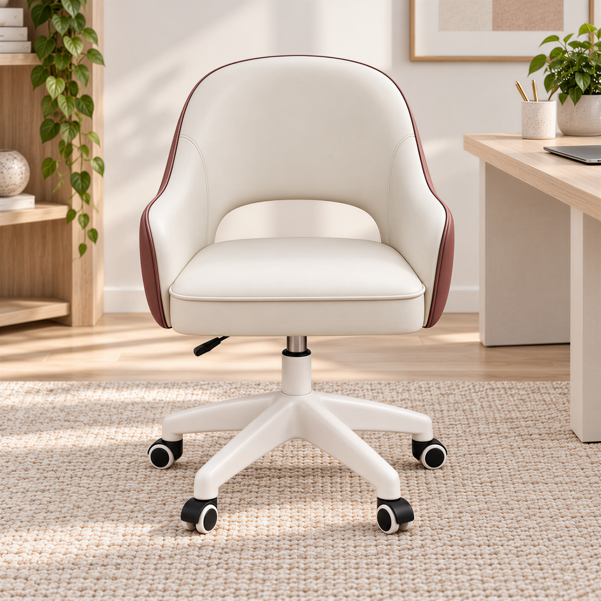 Contemporary Office Chair with Curved Back Custom Colours