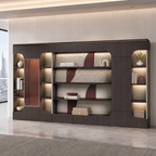 Executive Wall Cabinet with Display Shelves
