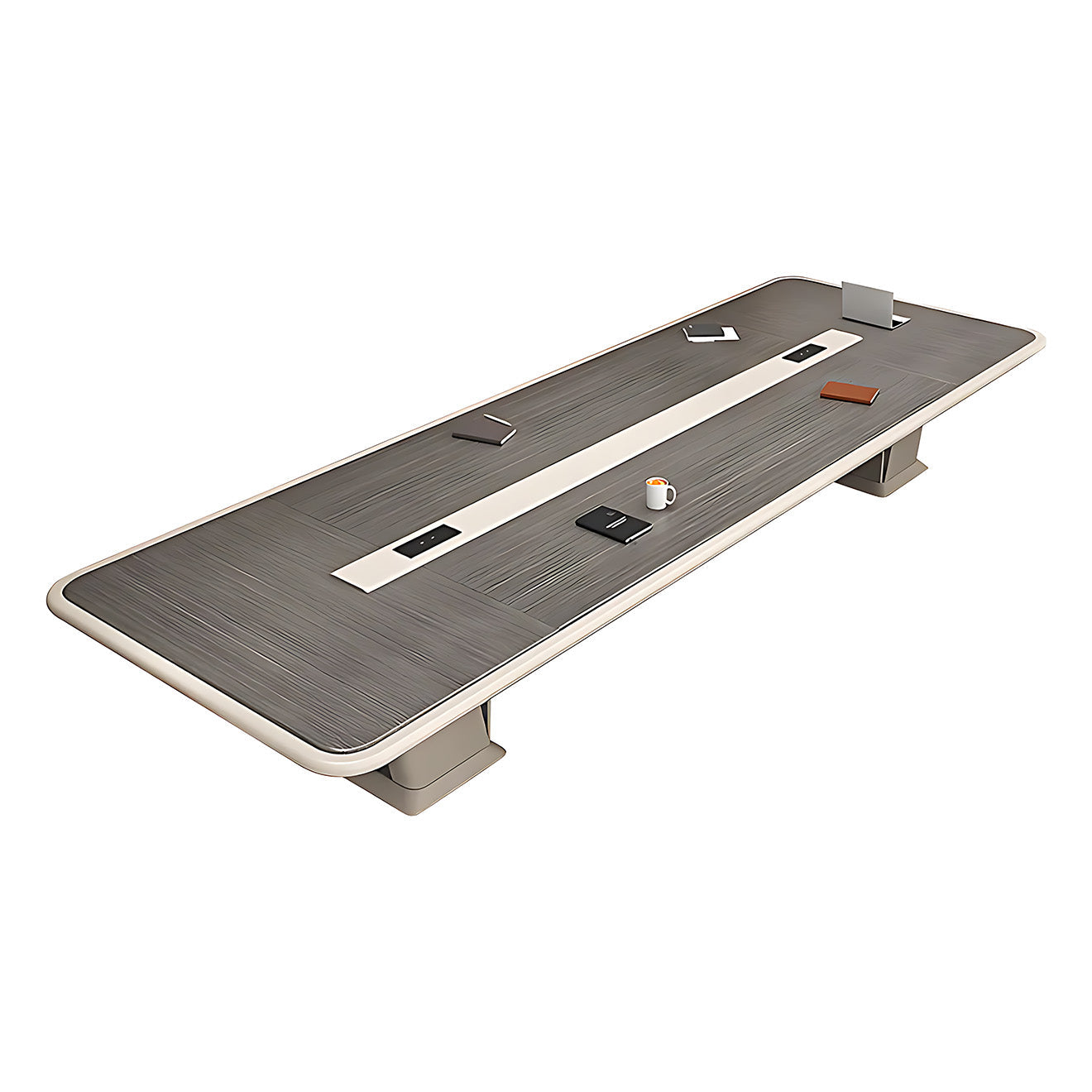 Commercial-Grade Table with Sleek Rounded Edges for Meetings