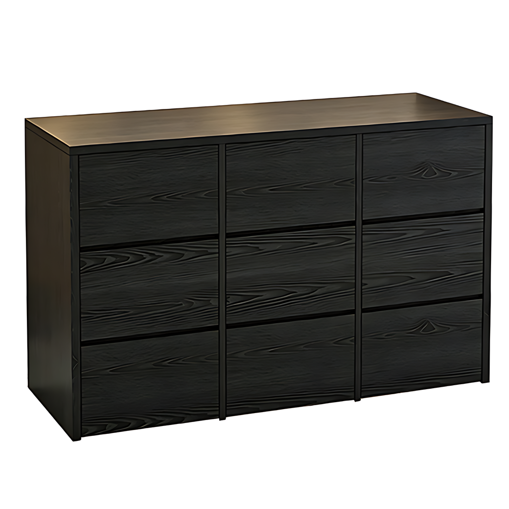 Walnut Boutique Reception Counter with Deep Drawers