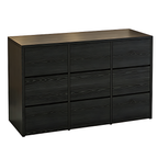 Walnut Boutique Reception Counter with Deep Drawers
