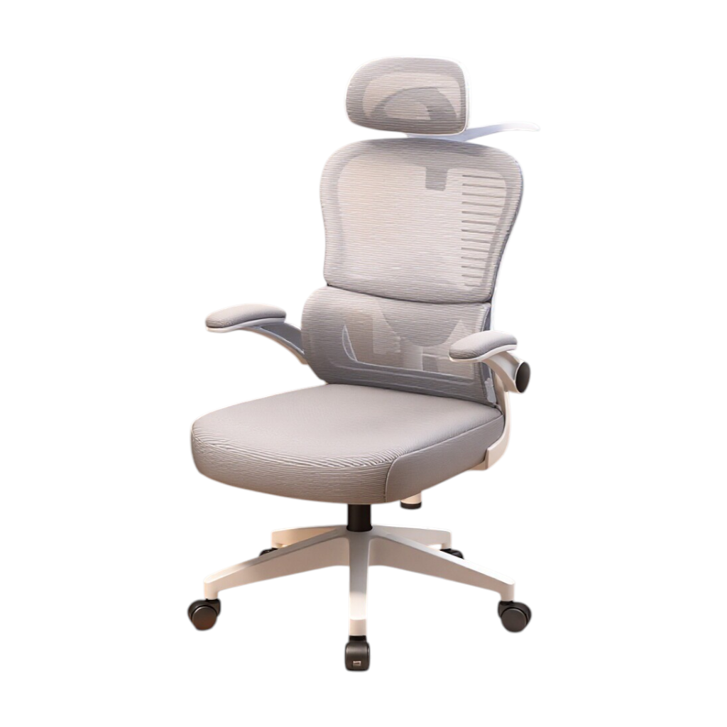 Ergonomic High-Back Mesh Office Chair with 4D Lumbar Support and Premium Latex Cushion