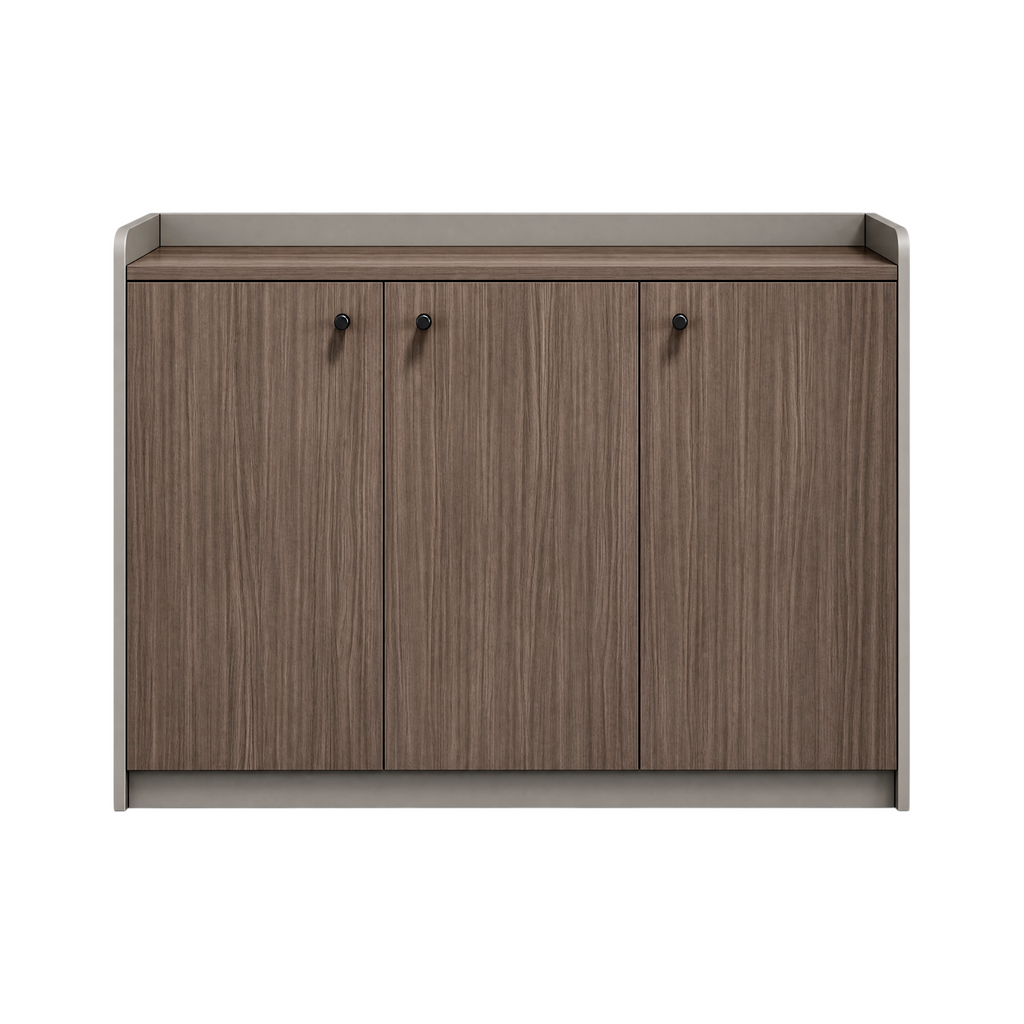 Contemporary Low Storage Cabinet with Rounded Frame