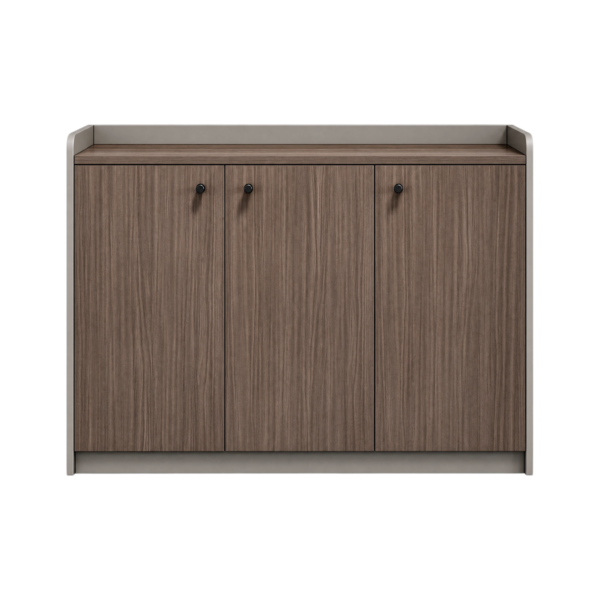 Contemporary Low Storage Cabinet with Rounded Frame