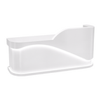 Modern Wave Reception Counter with LED Lighting