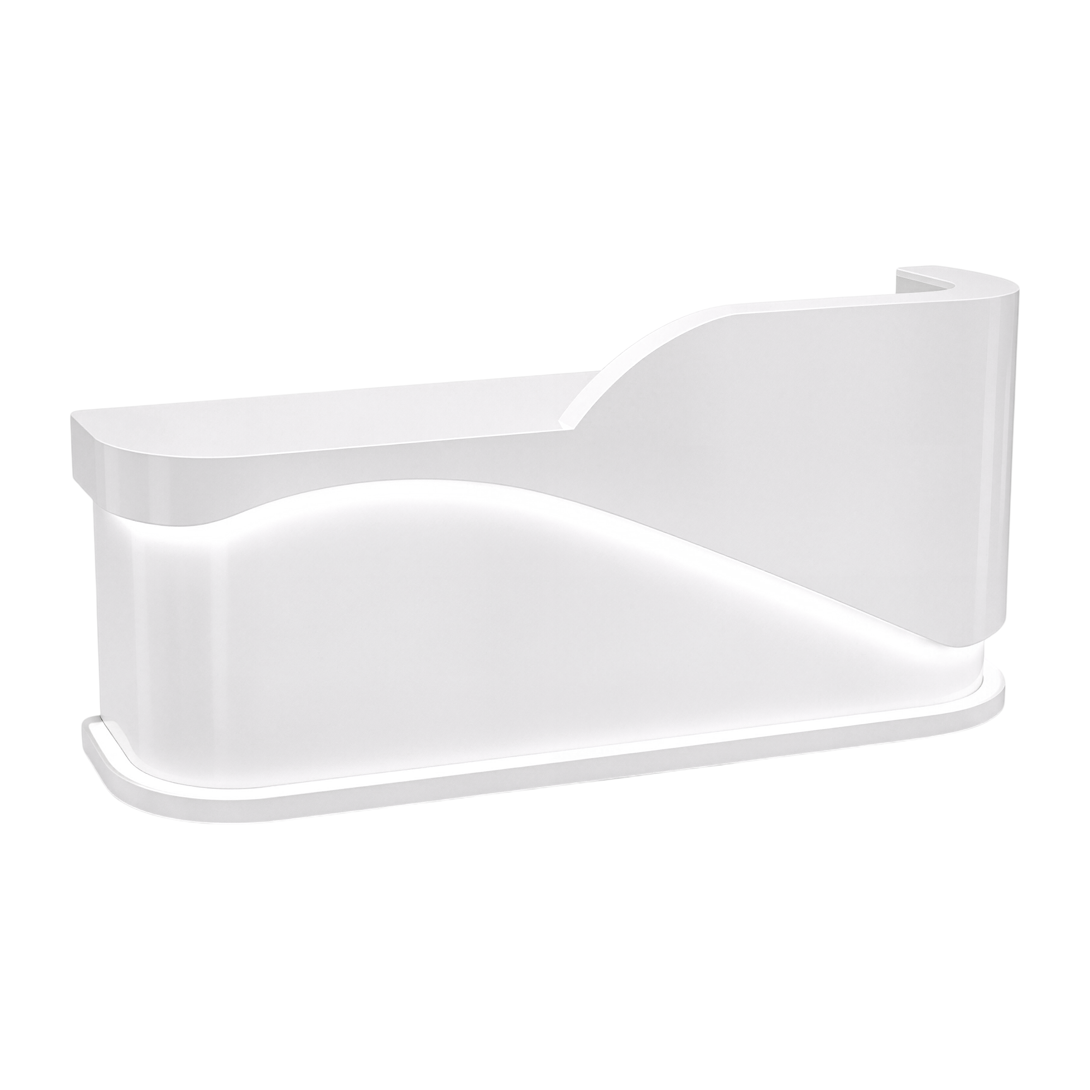 Modern Wave Reception Counter with LED Lighting