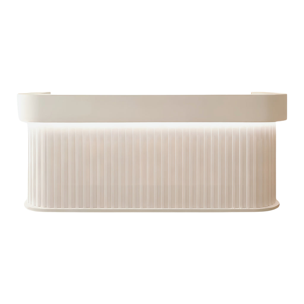 Minimalist Reception Counter with Rounded Profile