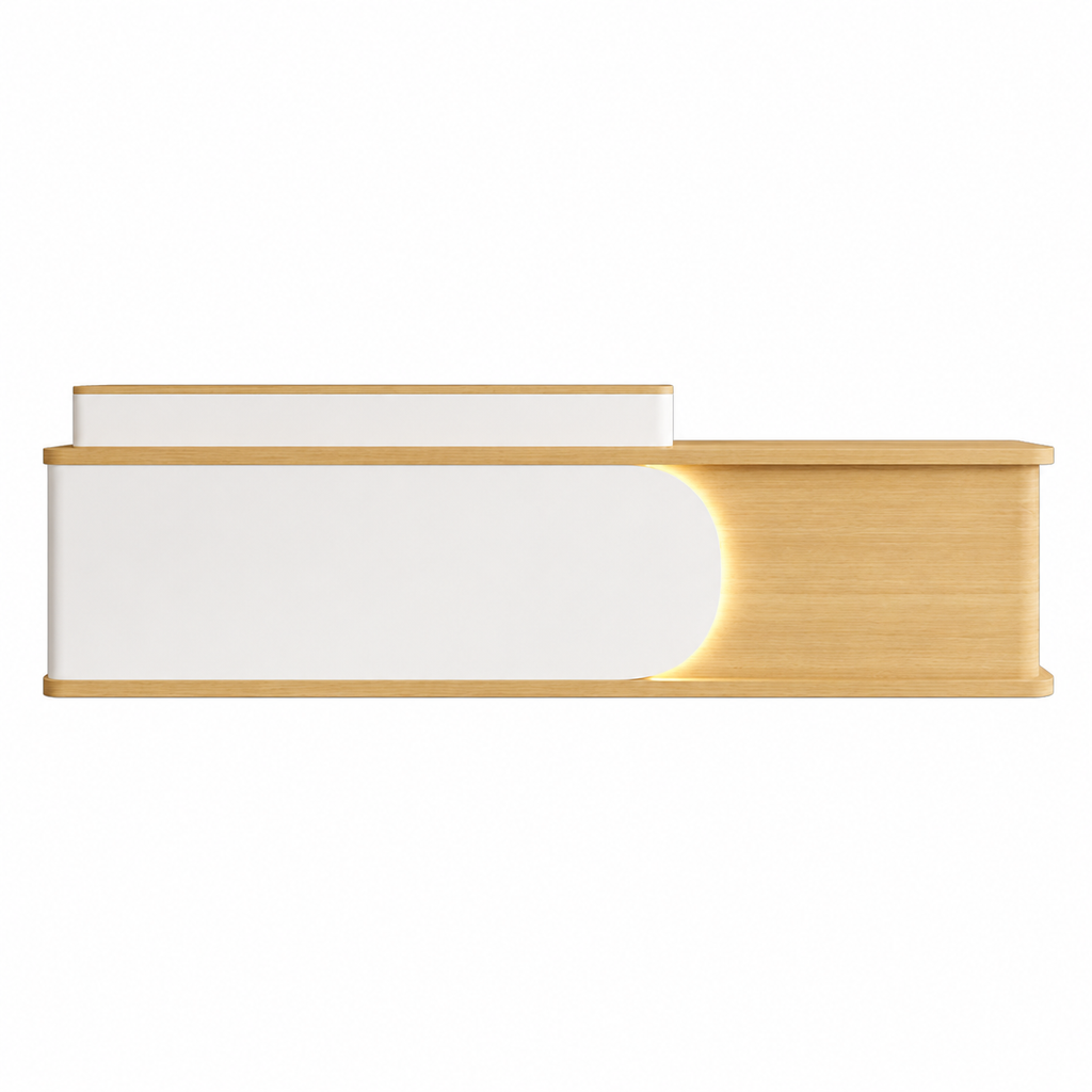 Contemporary Reception Counter with Rounded Profile