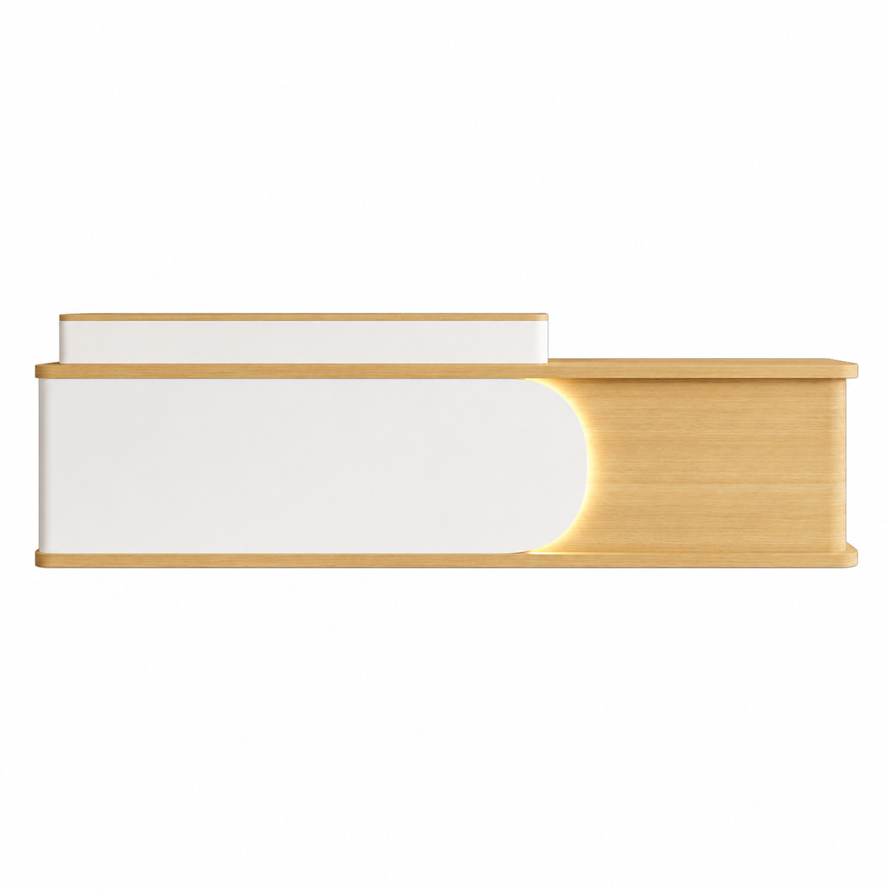 Contemporary Reception Counter with Rounded Profile