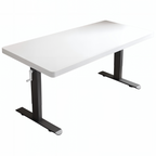 Adjustable Workstation Desk with Rounded Edges