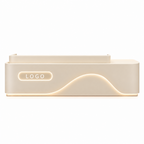 Contemporary Reception Counter with LED Fluted Panel and Custom Logo