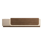 Contemporary Reception Desk with Backlit Timber Feature