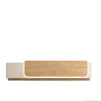 Contemporary Reception Desk with Backlit Timber Feature