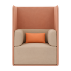 Modern Privacy Lounge Sofa with Side Table