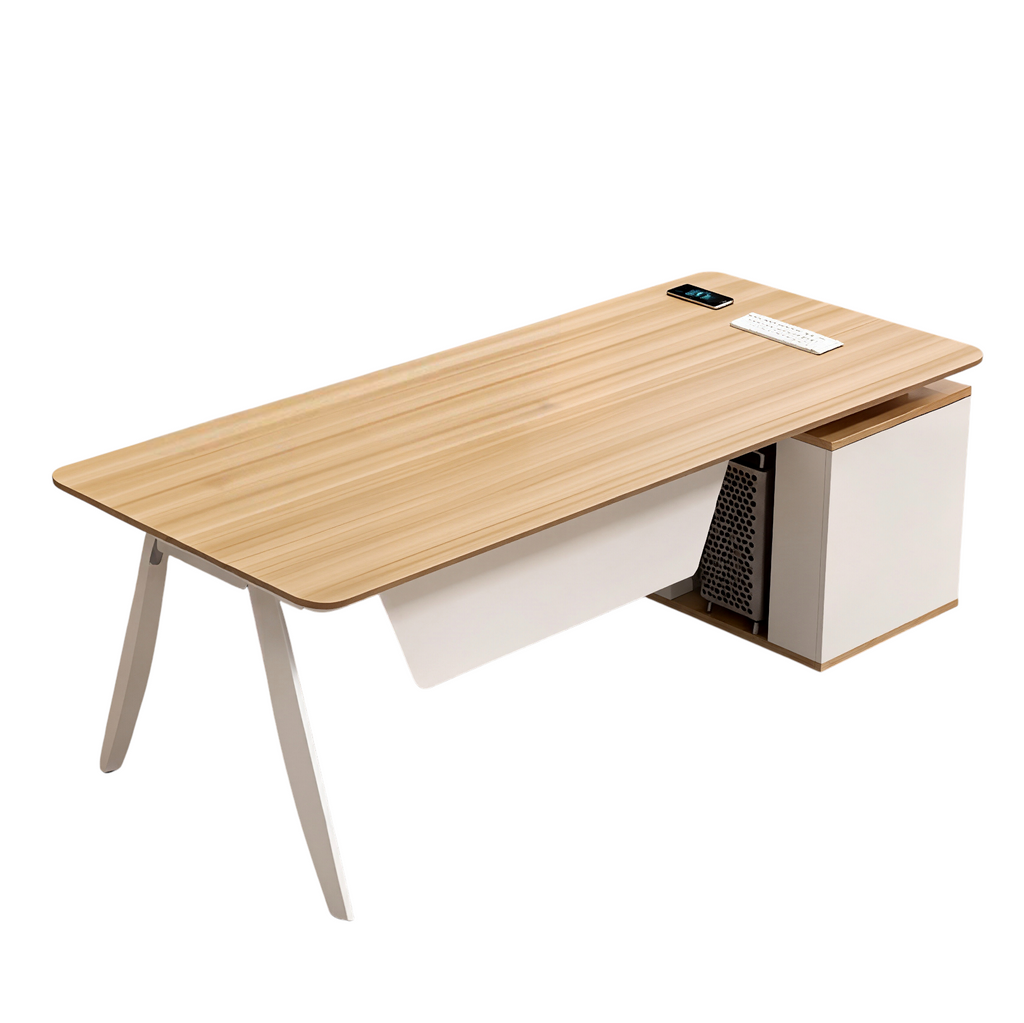 Sleek Manager Workstation with Ventilated Side Return