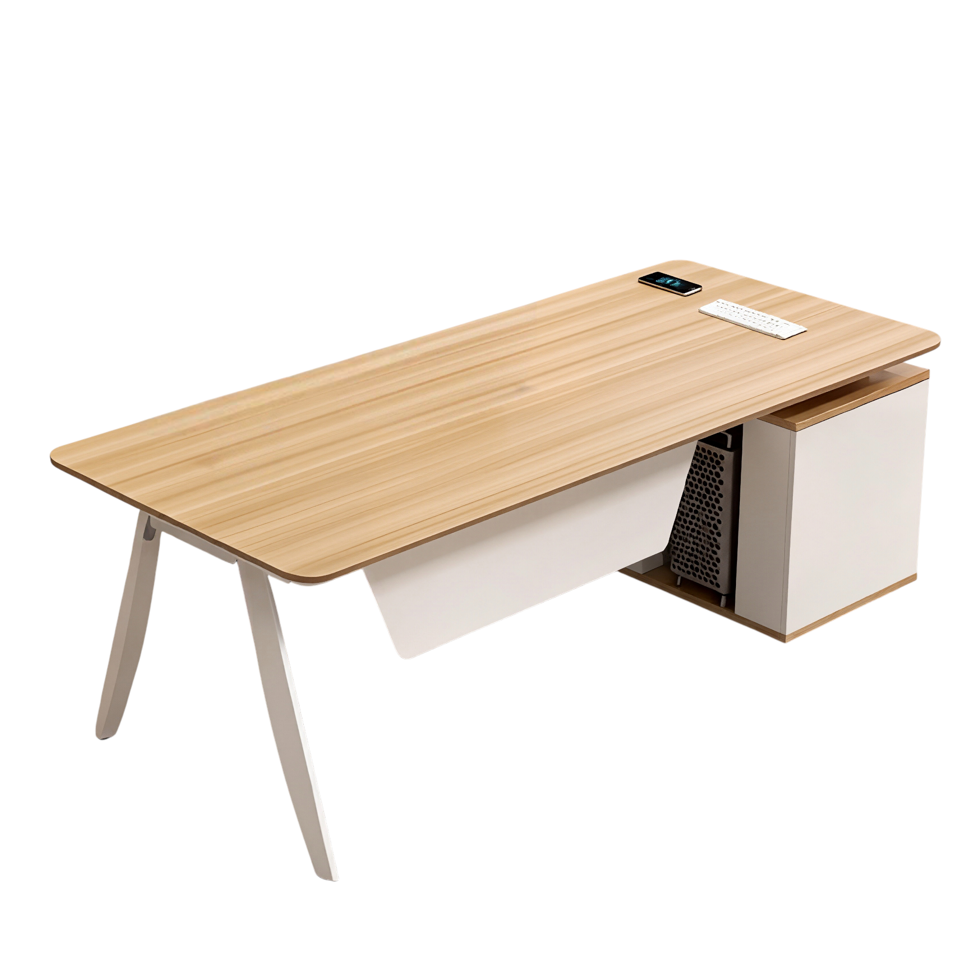 Sleek Manager Workstation with Ventilated Side Return