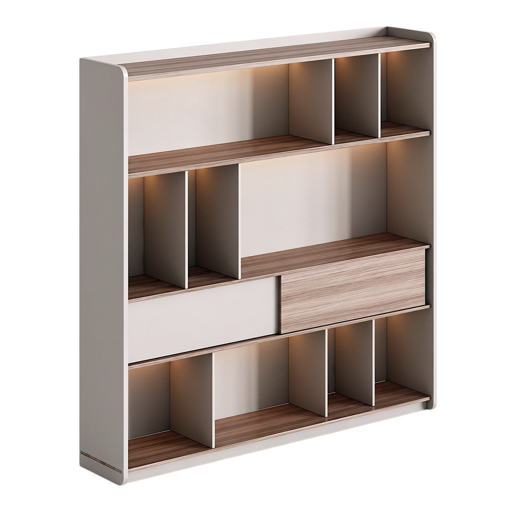 Executive Office Cabinet with Illuminated Shelving