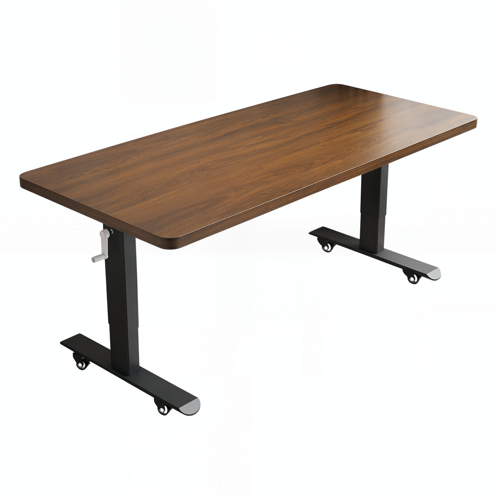 Adjustable Workstation Desk with Rounded Edges