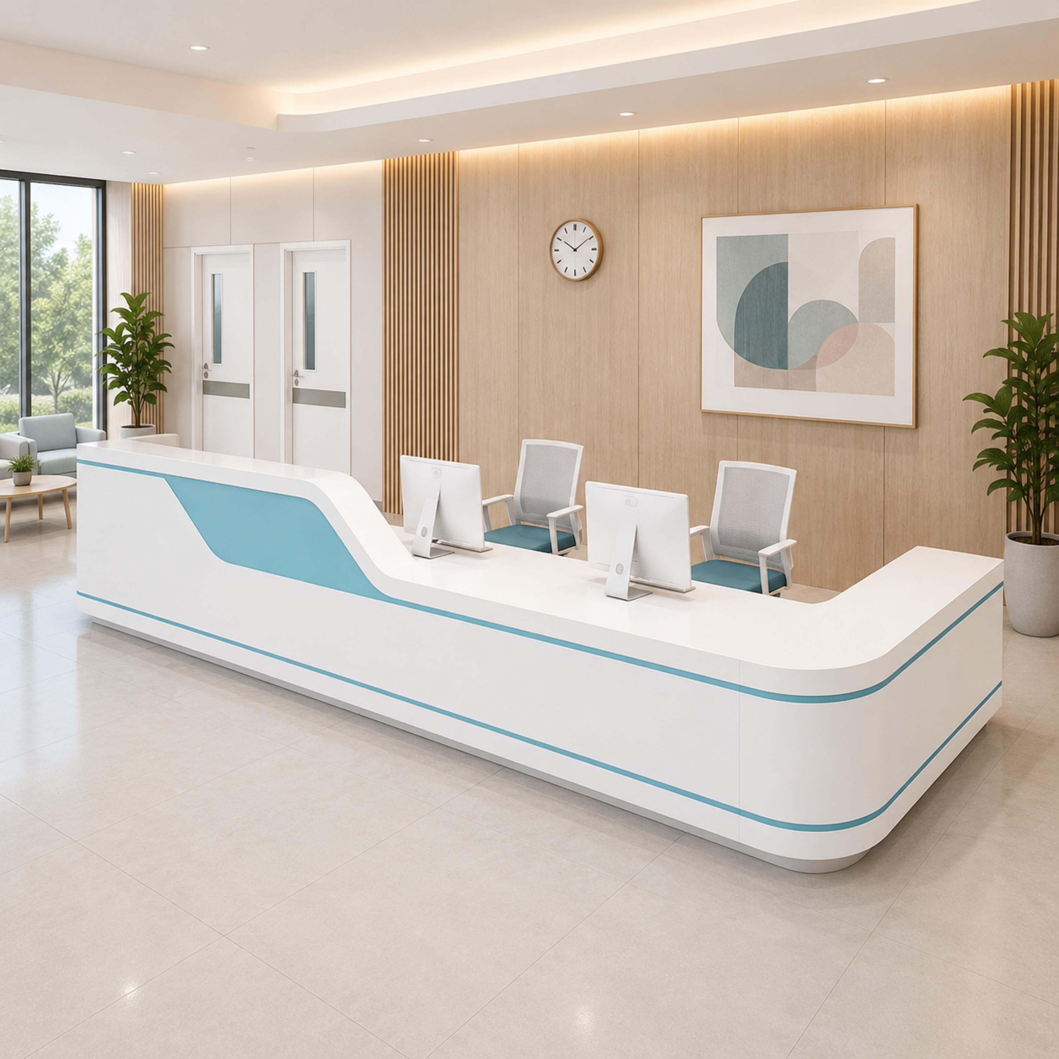 Medical Facility Nurse Station Desk