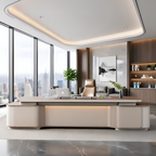 Designer Executive Desk with Rounded Edge Detail