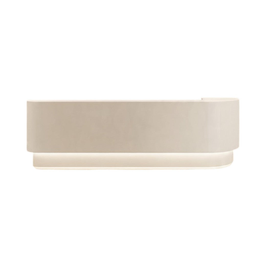 Minimalist Curved Reception Counter with Ambient LED Illumination for Professional Studios and Clinics