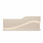 Modern Wave LED Reception Desk